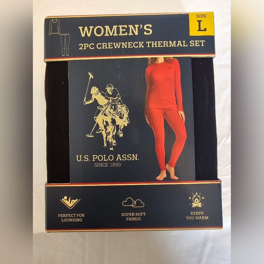 U.S. Polo Assn. Women's Red Thermal Set - Picture 2 of 7